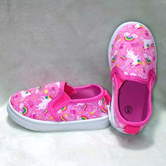 Brand New Girls Unicorn/Rainbow Shoes - Picture 2 of 4
